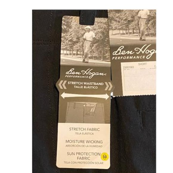 Ben hogan men's performanc...f short (40, caviar plaid) - Picture 4 of 7